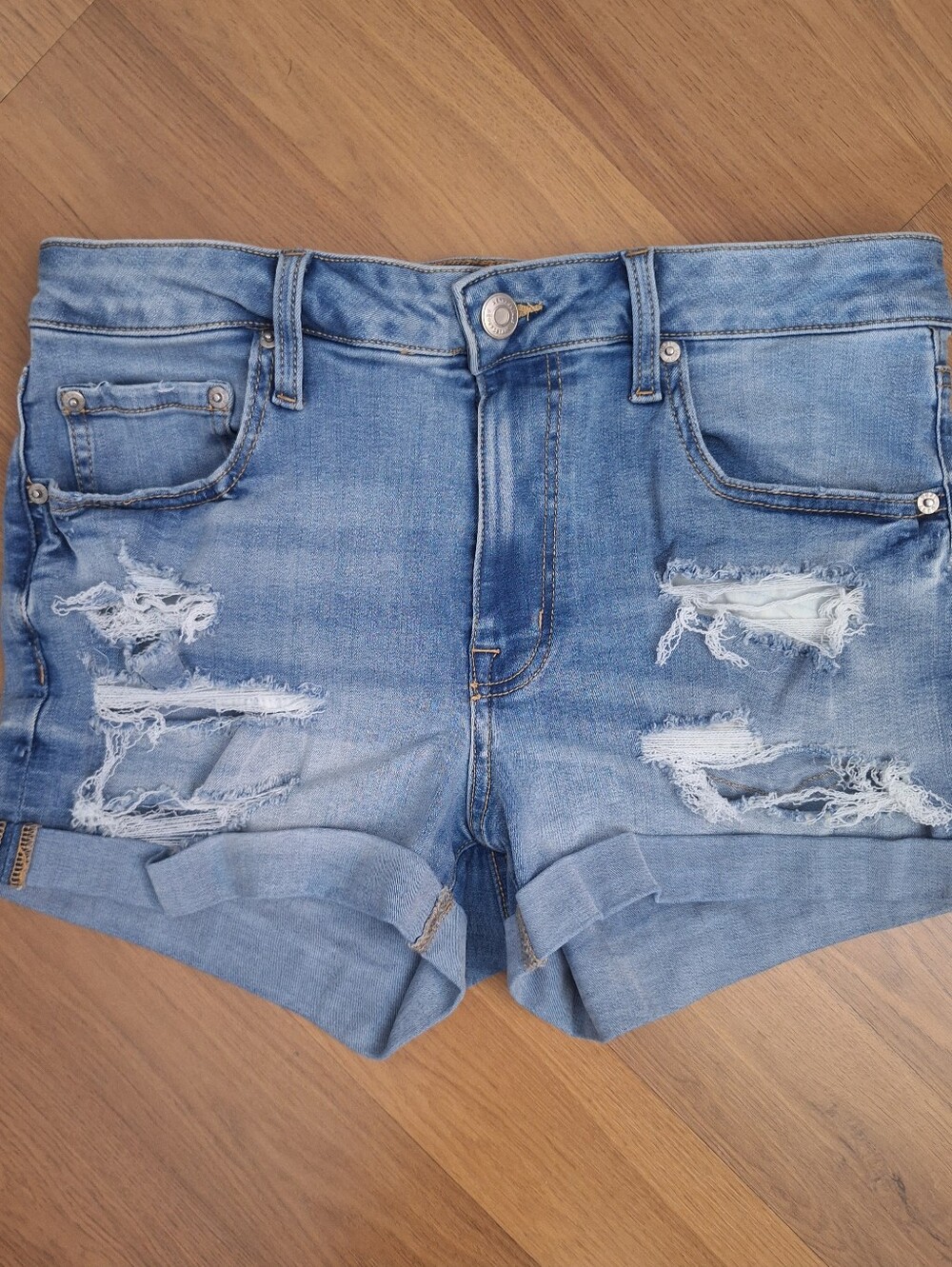 Aeropostale high rise midi, jean shorts. Size 10